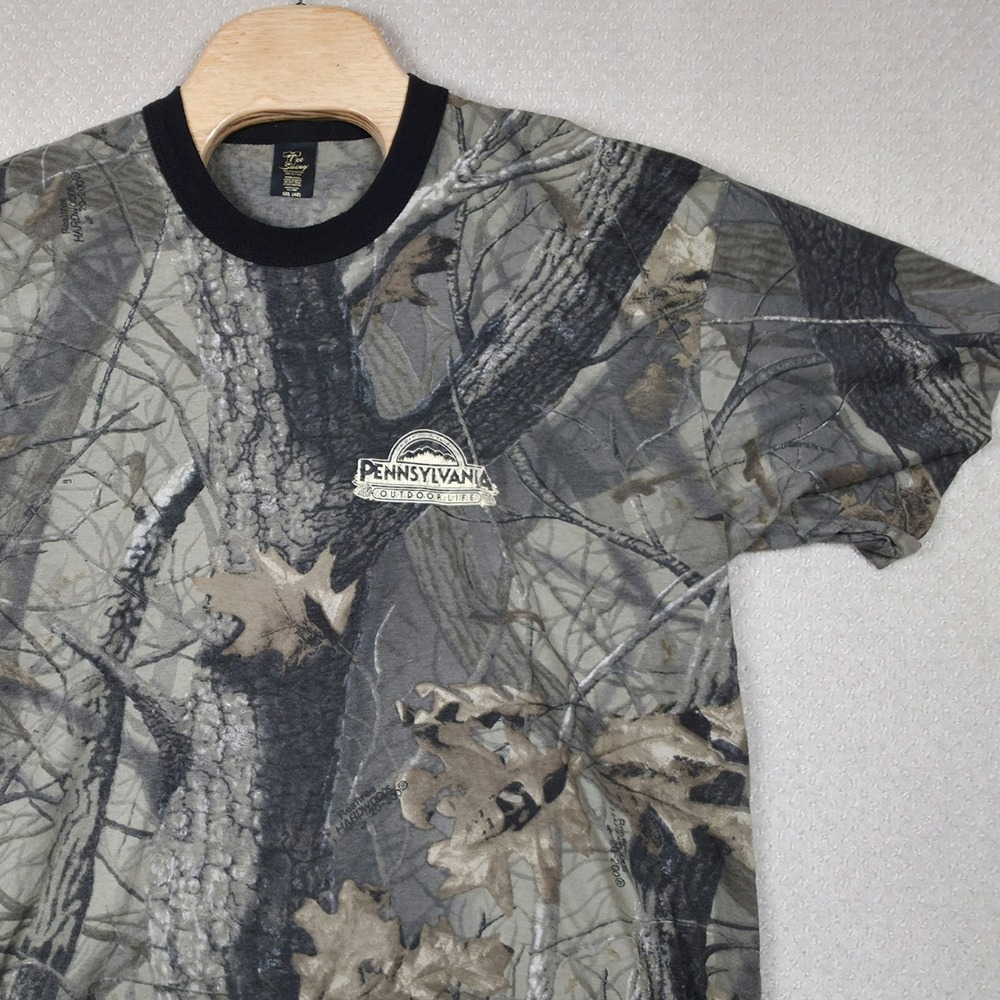 Vintage 90s Realtree Camo T-Shirt XXL USA Made Pennsylvania Outdoor Life T Swing